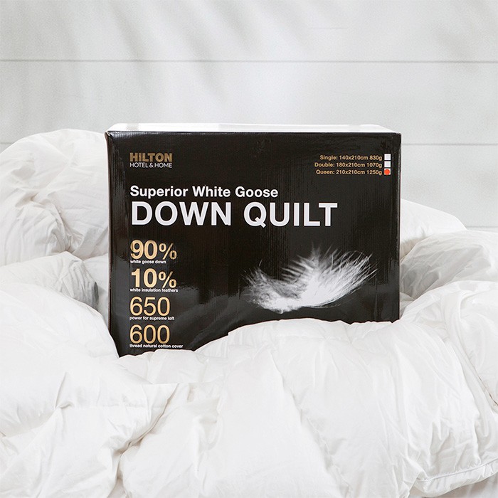Superior 90 10 Goose Down Quilt By Hilton Pillow Talk Catalogue