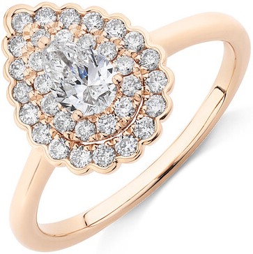 michael hill rose gold engagement ring