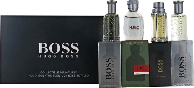 hugo boss 4 piece collectible miniatures set